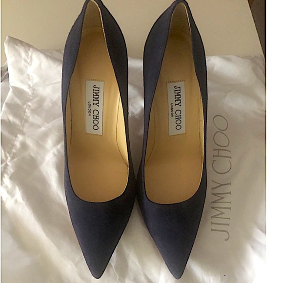 JIMMY CHOO Suede  Pumps in navy - Picture 5 of 10